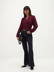 Hobbs Purple Gwen Satin Blouse - Image 4 of 5