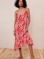 Mint Velvet Red Gracie Print Midi Dress - Image 2 of 4