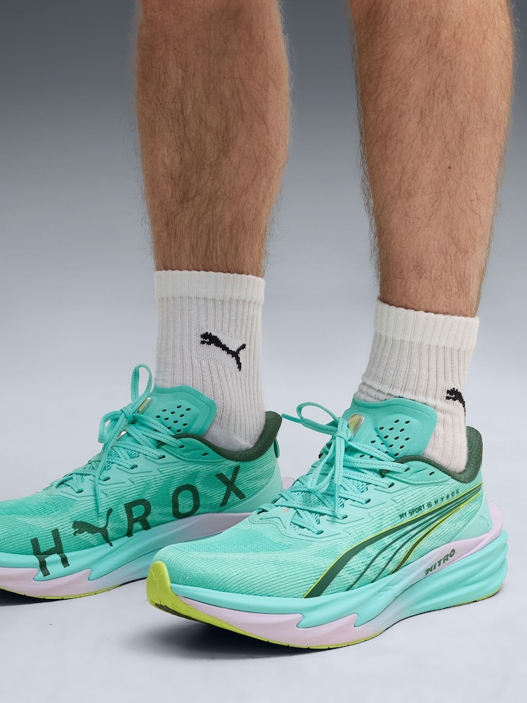 Puma Mint Green Deviate NITRO 4 PUMA X HYROX Trainers - Image 1 of 7 Puma Mint Green Deviate NITRO 4 PUMA X HYROX Trainers - Image 1 of 7