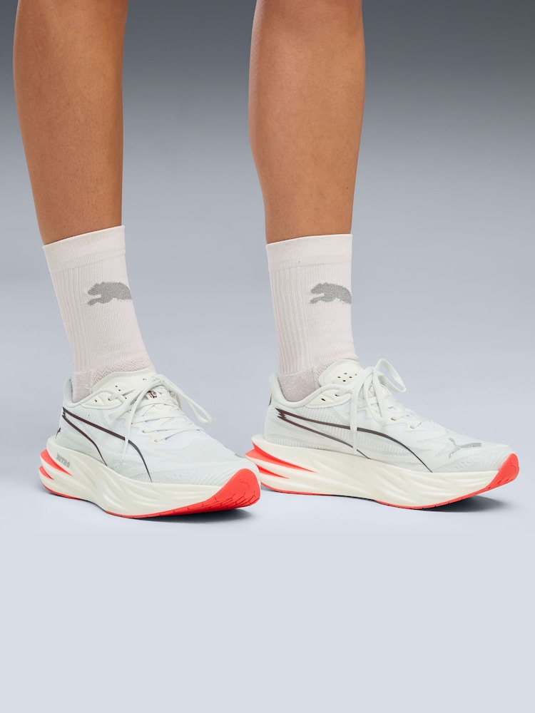 Puma White Deviate Pure NITRO Wns Trainers - Image 1 of 8 Puma White Deviate Pure NITRO Wns Trainers - Image 1 of 8
