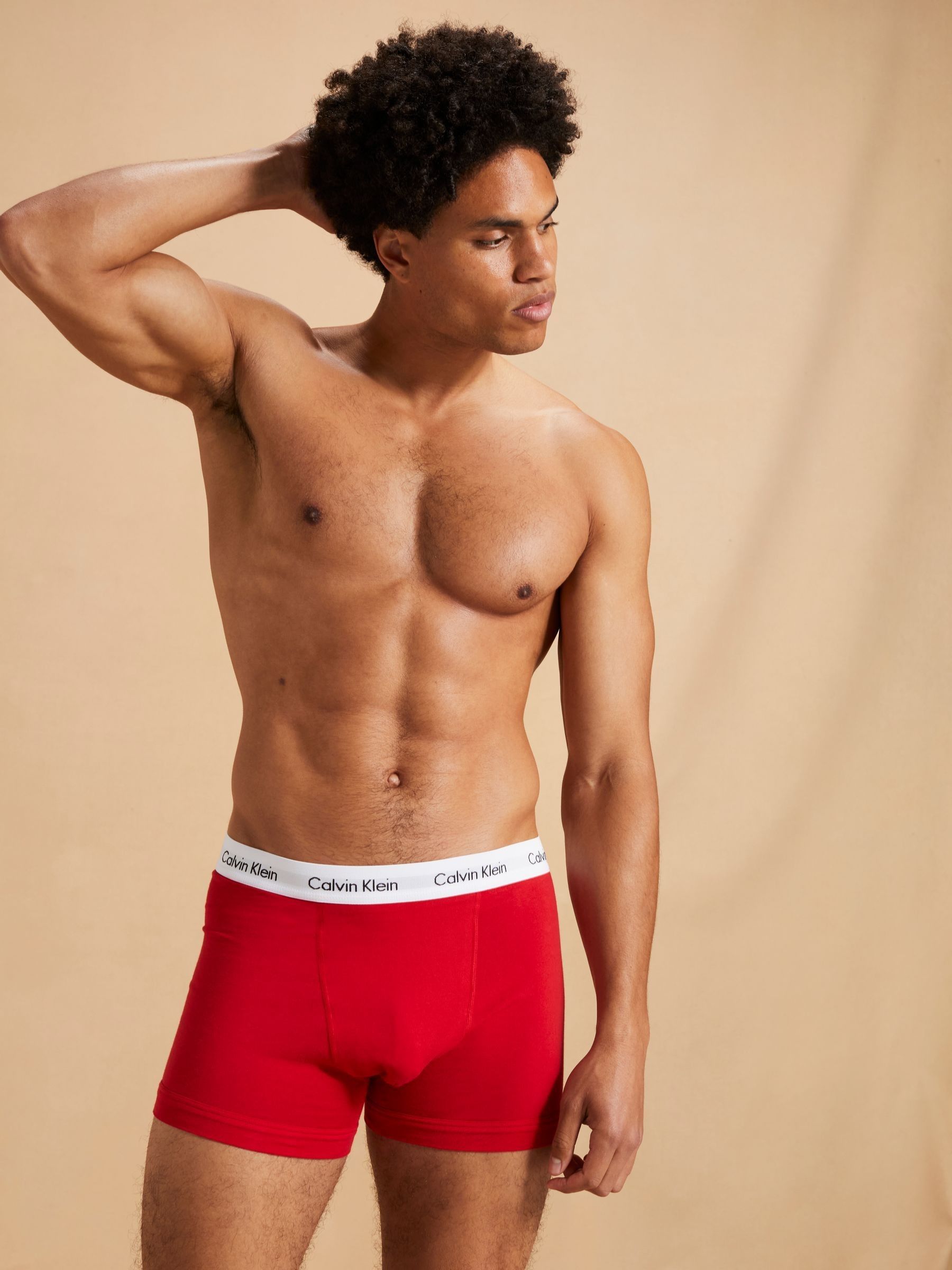 人気ランキング1位～（売れ筋商品） Klein Calvin Buy Red/Blue/White 3 Trunks Stretch Classic ジャケット・アウター
