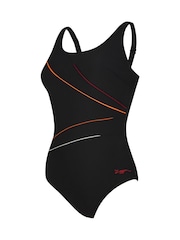 Zoggs Black Adjustable Scoopback Swimsuit With Fixed Foam Cups and Tummy Control - Image 5 of 6