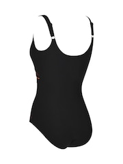 Zoggs Black Adjustable Scoopback Swimsuit With Fixed Foam Cups and Tummy Control - Image 6 of 6