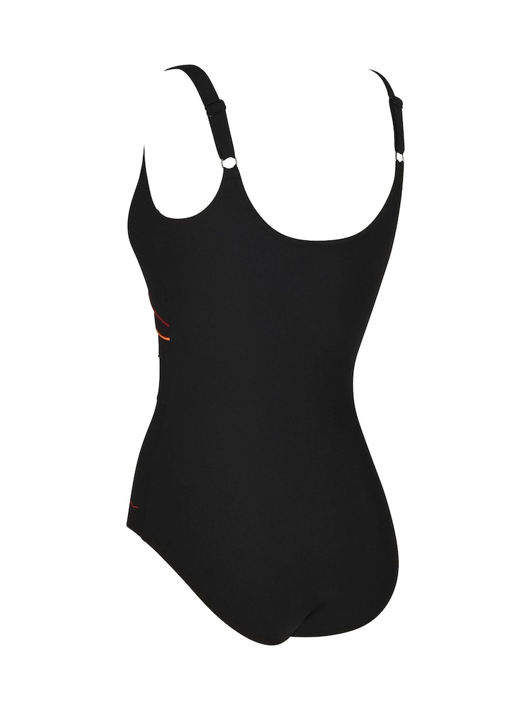 Zoggs Black Adjustable Scoopback Swimsuit With Fixed Foam Cups and Tummy Control - Image 6 of 6 Zoggs Black Adjustable Scoopback Swimsuit With Fixed Foam Cups and Tummy Control - Image 6 of 6