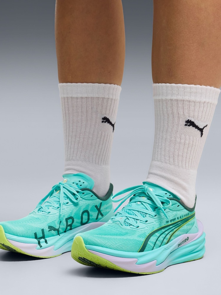 Puma Mint Green Deviate NITRO 4 PUMA X HYROX Wns Trainers - Image 1 of 7 Puma Mint Green Deviate NITRO 4 PUMA X HYROX Wns Trainers - Image 1 of 7