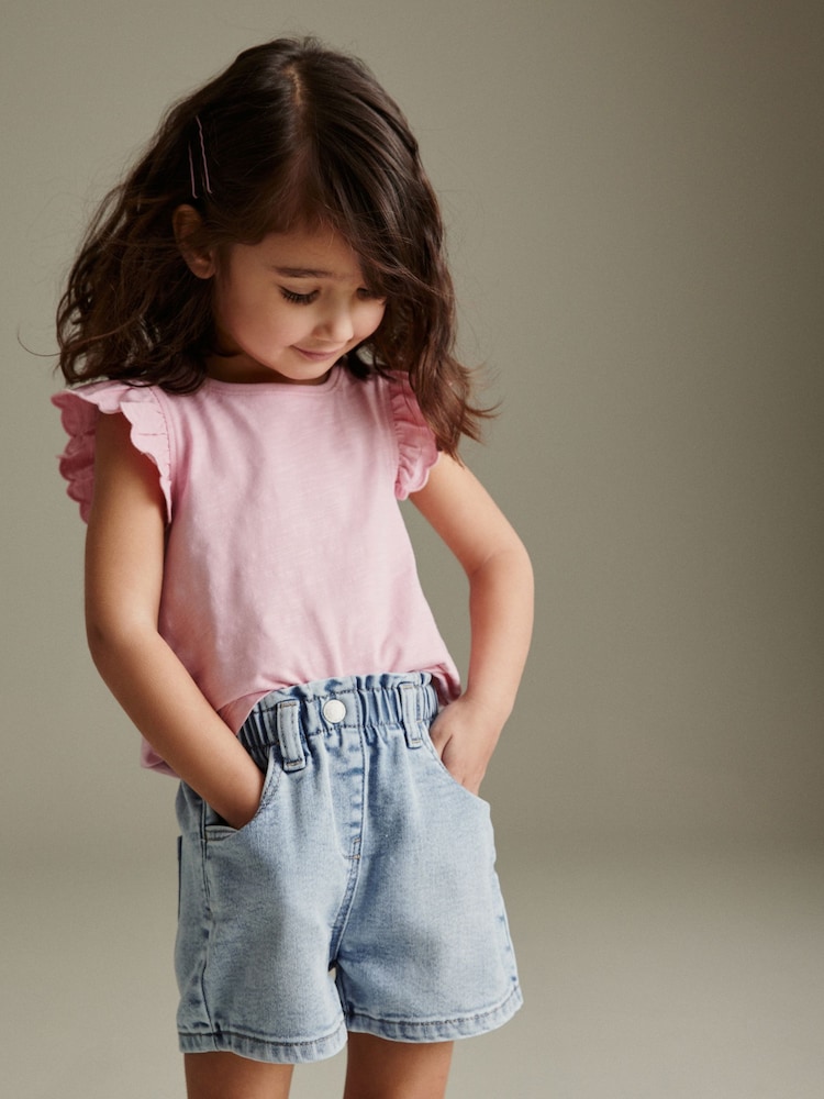 Denim Light wash MOM Shorts (3mths-7yrs) - Image 1 of 1