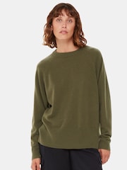 Whistles Green Ultimate Cashmere Crew Neck Jumper - Image 1 of 5
