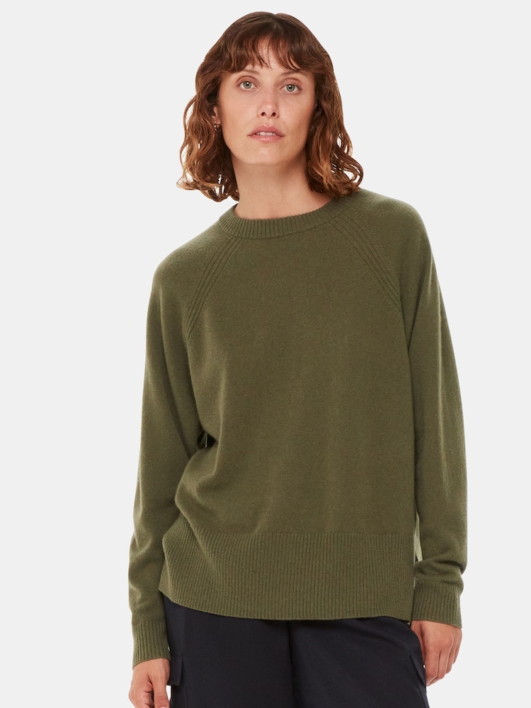 Whistles Green Ultimate Cashmere Crew Neck Jumper - Image 1 of 5