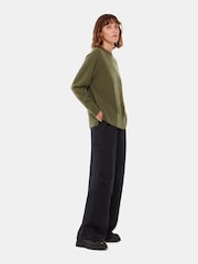 Whistles Green Ultimate Cashmere Crew Neck Jumper - Image 3 of 5
