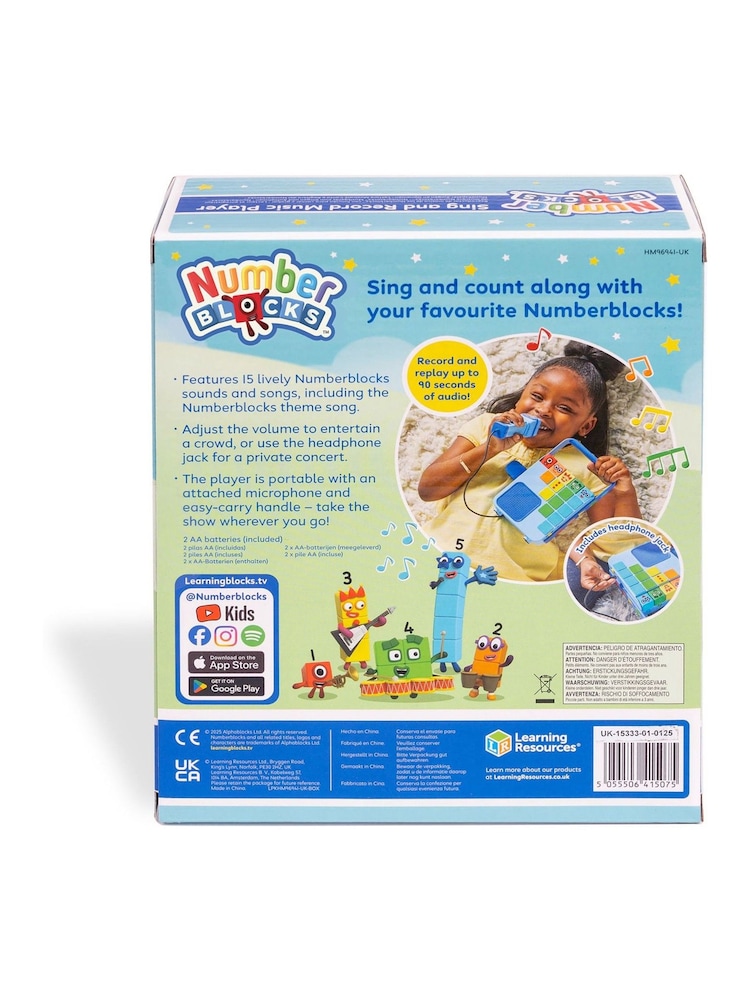 Learning Resources Numberblocks Sing & Record Music Player - Image 4 of 4 Learning Resources Numberblocks Sing & Record Music Player - Image 4 of 4