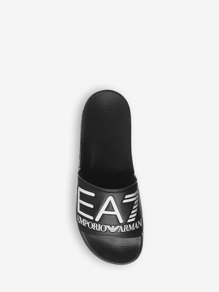 Fekete - Emporio Armani EA7 Logo Papucs - Image 3 of 4