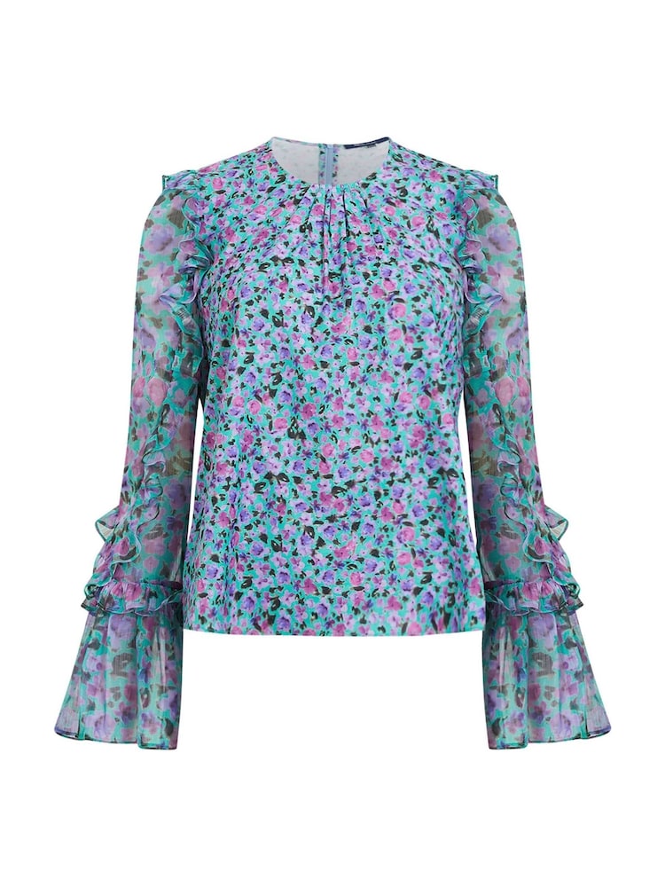 French Connection Alezzi Aely Jacquard-Top, Blau - Bild 4 von 4