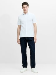 Белый - Фактурная рубашка с короткими рукавами из хлопка Blend French Connection - Изображение 2 6