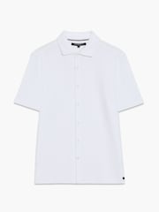 Белый - Фактурная рубашка с короткими рукавами из хлопка Blend French Connection - Изображение 3 6