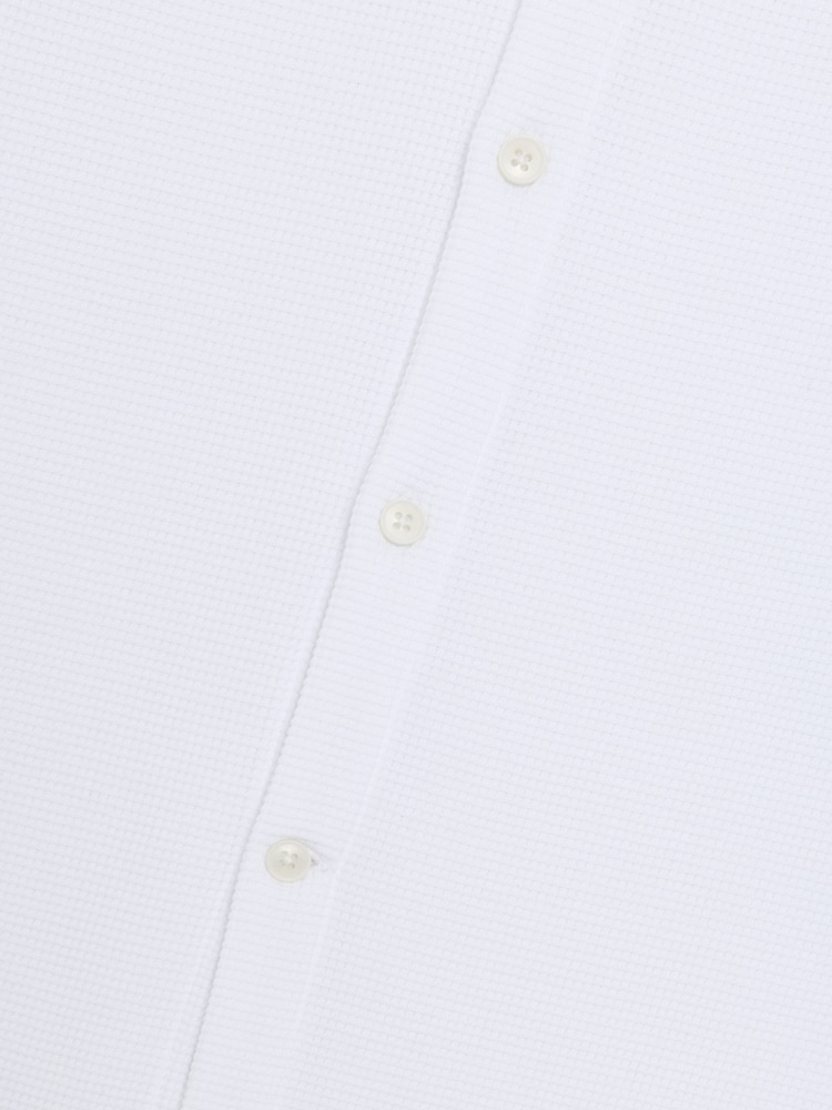 Белый - Фактурная рубашка с короткими рукавами из хлопка Blend French Connection - Изображение 6 6