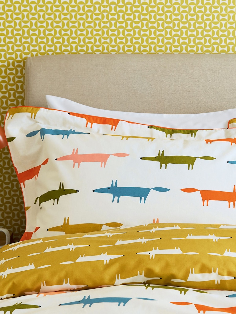 Scion Cream Little Mr Fox Birthday 100% Cotton Duvet Cover and Pillowcase Set - Image 5 of 5