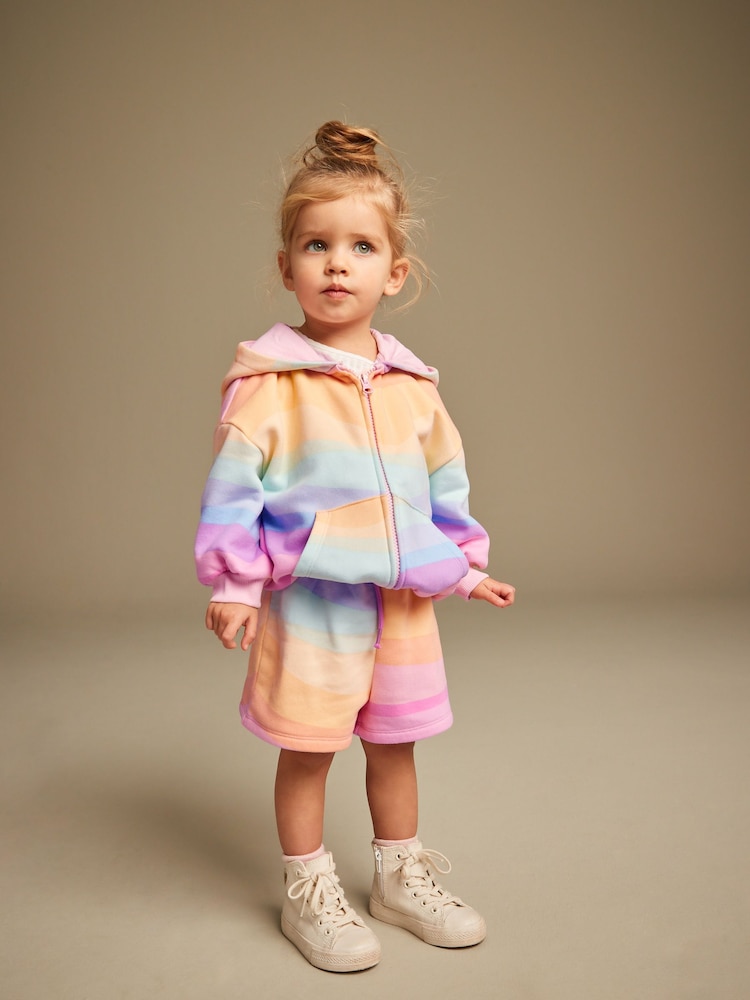 Rainbow Zip Through Hoodie (3mths-7yrs) - Image 1 of 7 Rainbow Zip Through Hoodie (3mths-7yrs) - Image 1 of 7