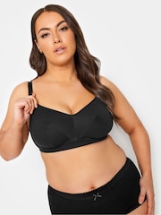 Yours Curve Black Non Wire Soft Cotton Bra 2-Pack - Image 2 of 5
