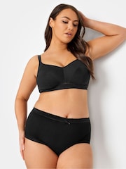 Yours Curve Black Non Wire Soft Cotton Bra 2-Pack - Image 4 of 5