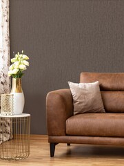 Dark Grey Boutique Marquise Plain 10M Wallpaper - Image 1 of 3