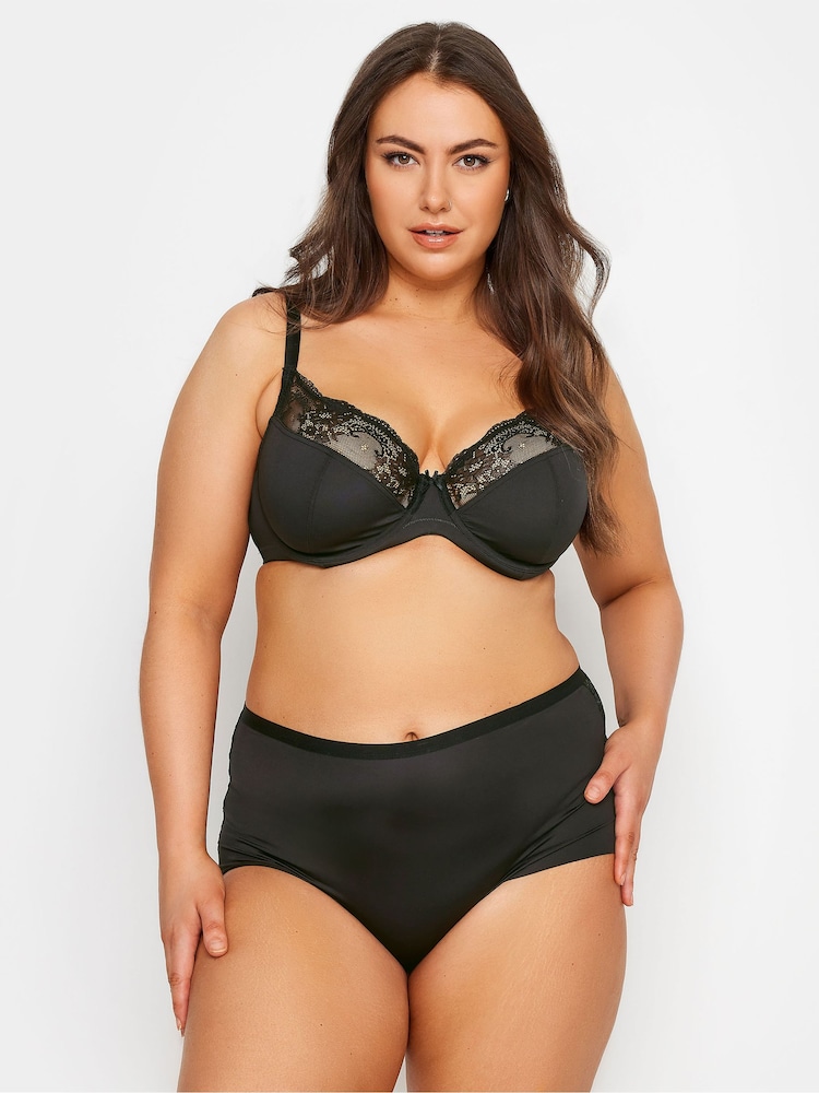 Yours Curve Black Non Padded Under Wired Bra 2 Pack - Image 2 of 8