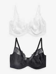 Yours Curve Black Non Padded Under Wired Bra 2 Pack - Image 6 of 8
