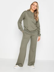Long Tall Sally Green Wide Leg Joggers - Image 2 of 6