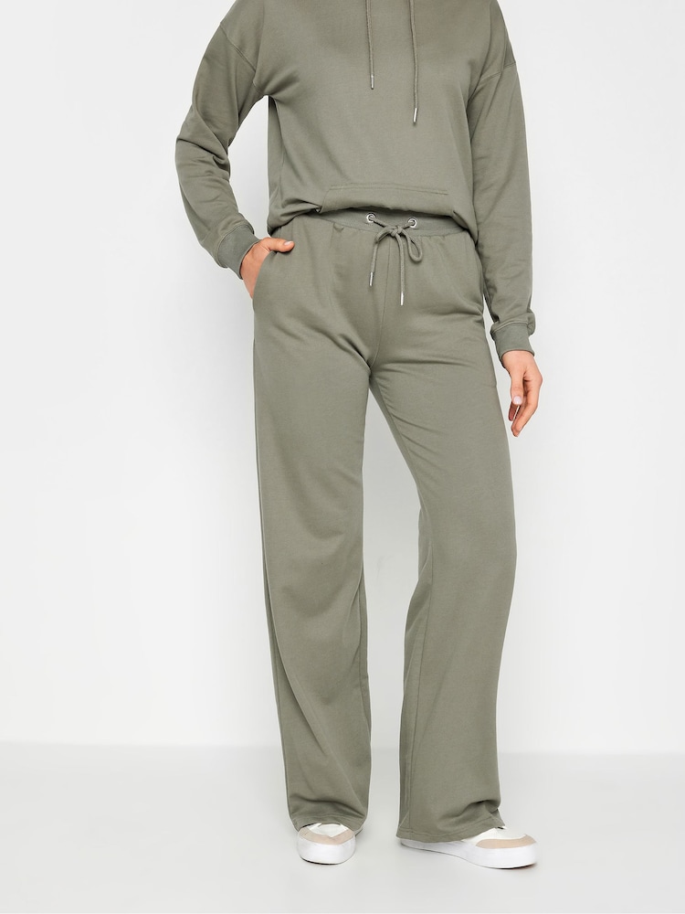 Long Tall Sally Green Wide Leg Joggers - Image 4 of 6