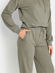 Long Tall Sally Green Wide Leg Joggers - Image 5 of 6