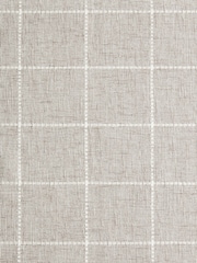 Natural Windowpane Check Super Thermal Eyelet Curtains - Image 4 of 5