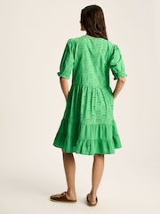 Joules Isabel Green Cotton Broderie Dress - Image 2 of 6