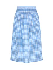 Yours Curve Blue Gingham Skirt - Image 5 of 5