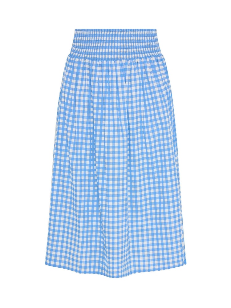 Yours Curve Blue Gingham Skirt - Image 5 of 5 Yours Curve Blue Gingham Skirt - Image 5 of 5