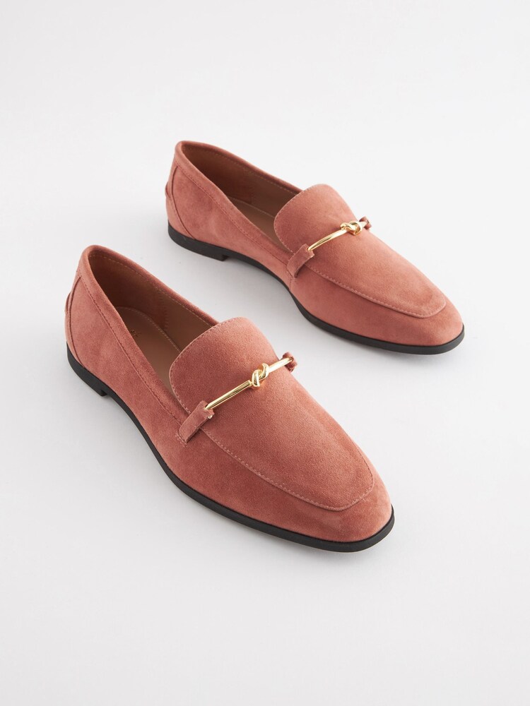 Camel Brown Forever Comfort® Leather Knot Hardware Loafers - Image 3 of 7