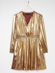 FatFace Natural Annabelle Metallic Dress - Image 7 of 7
