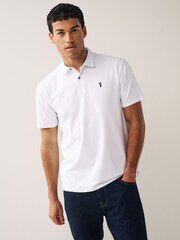 Navy/White/Burgundy/Black/Grey Regular Fit Regular Fit Short Sleeve Jersey Polo Shirts 5 Pack - Image 3 of 10