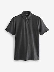 Navy/White/Burgundy/Black/Grey Regular Fit Regular Fit Short Sleeve Jersey Polo Shirts 5 Pack - Image 9 of 10