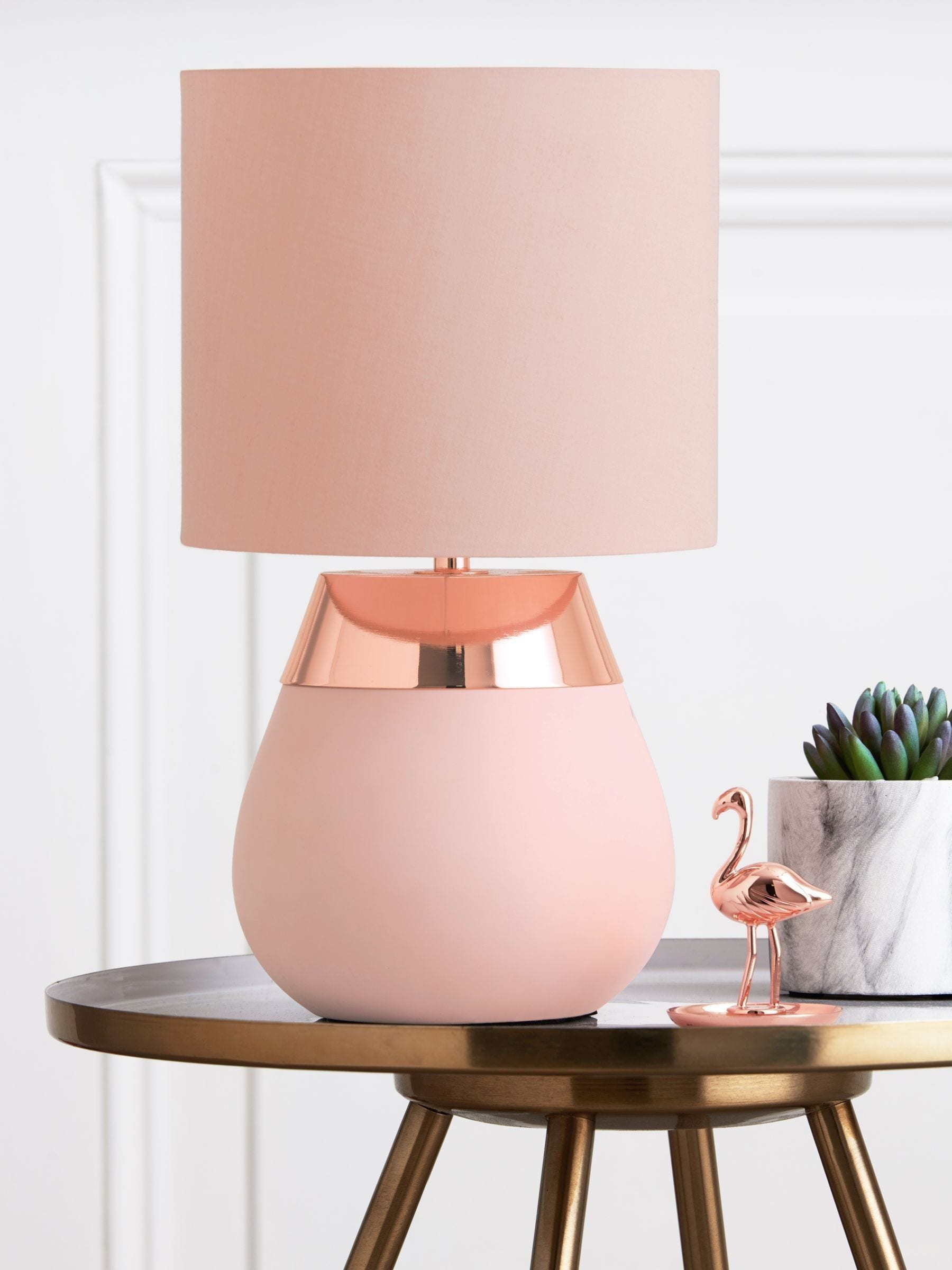 Pink rose gold lamp top