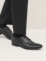 Black Regular Fit Derby Shoes - Image 1 of 5