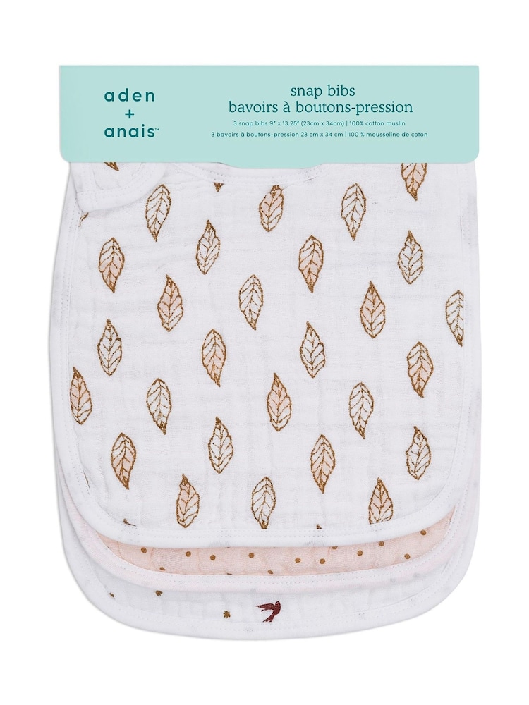 aden + anais White Snap Bibs Three Pack - Image 4 of 5
