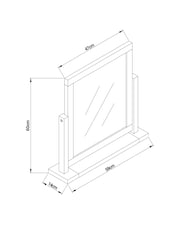 Dove Grey Malvern Paint Effect Dressing Table Mirror - Image 6 of 6
