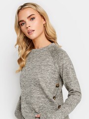 PixieGirl Petite Natural Button Hem Cosy Jumper - Image 4 of 5
