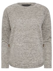 PixieGirl Petite Natural Button Hem Cosy Jumper - Image 5 of 5