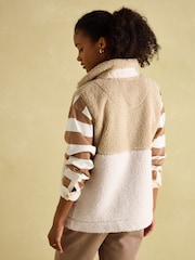 Joules Mallory Cream Fleece Gilet - Image 2 of 7