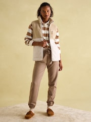 Joules Mallory Cream Fleece Gilet - Image 3 of 7