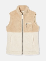 Joules Mallory Cream Fleece Gilet - Image 7 of 7