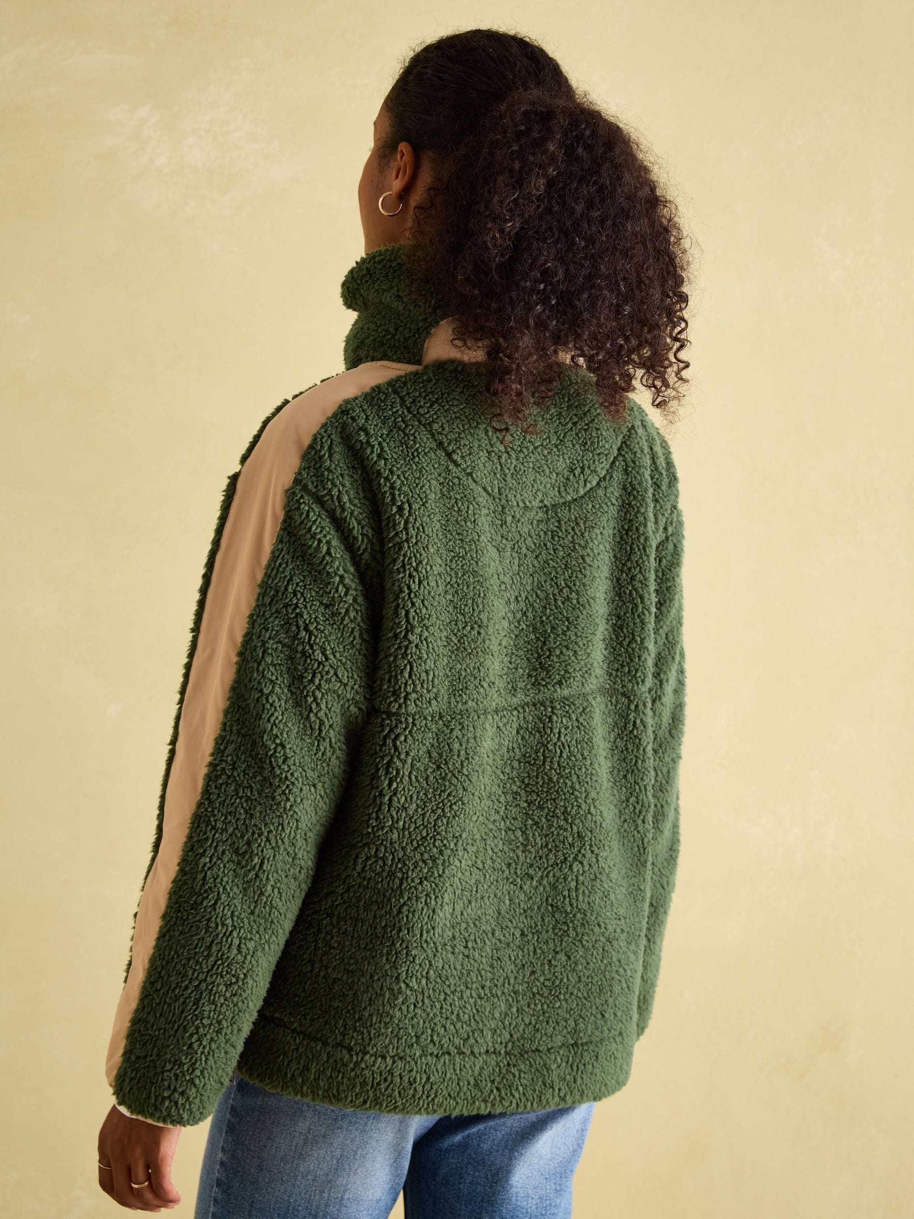 Green quarter zip fleece discount