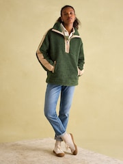 Joules Tilly Green Quarter Zip Fleece - Image 3 of 7