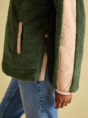 Joules Tilly Green Quarter Zip Fleece - Image 5 of 7
