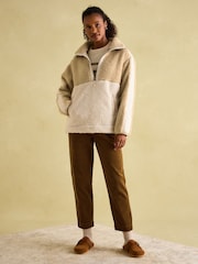 Joules Tilly Neutral Quarter Zip Fleece - Image 4 of 7